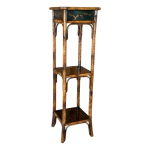 Chinoiserie Tiered Lacquered Stand in the Manner of Theodore Alexander