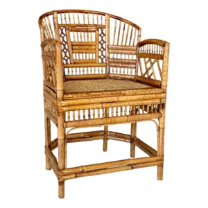 Mid-20th Century Restored Brighton Pavilion Bamboo & Cane Side Chair