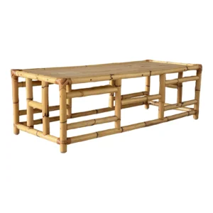 Vintage Mid-Century Coastal Bamboo Coffee Table